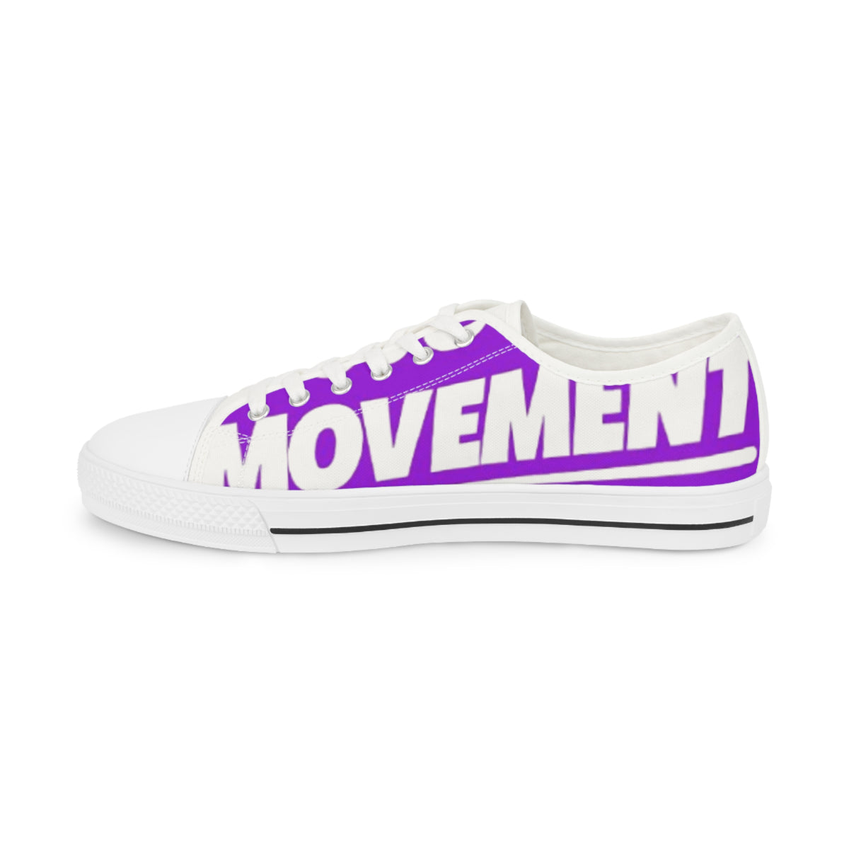 Purple Script Name Custom Men's Low Top Sneakers