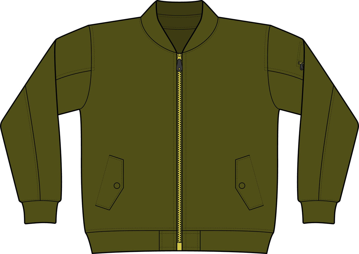 Bomber Jacket — Retro 'Berry' Logo Zip-Up