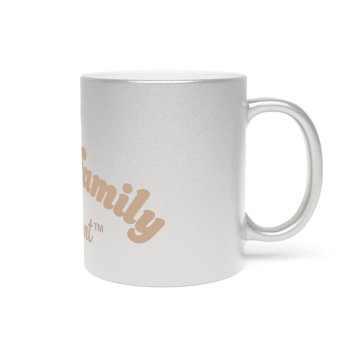 Metallic Coffee Mug — "Berry Family Movement" Gold Script Design