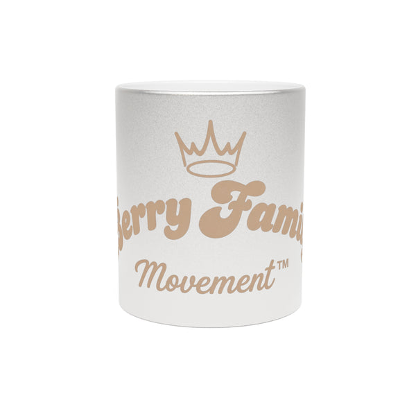 Metallic Coffee Mug — "Berry Family Movement" Gold Script Design