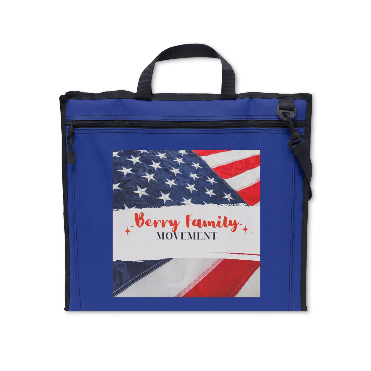 Patriotic 'Berry Family Movement' Stadium Seat – Foldable Stadium Chair with American Flag Design