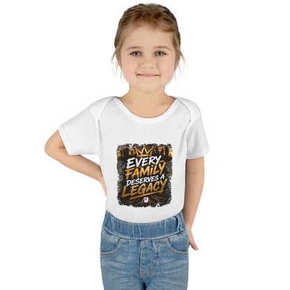 Baby Bodysuit — “Every Family Deserves a Legacy” Graphic Infant Onesie