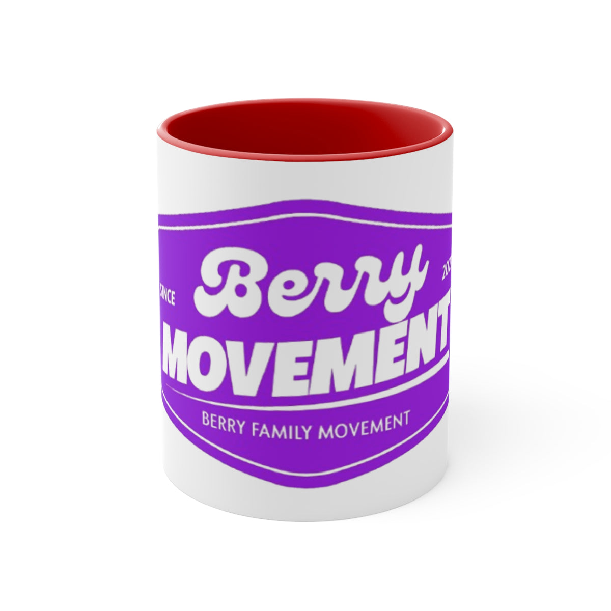 Berry Movement Accent Mug — Pink Interior Coffee Cup, Berry Family Movement Design