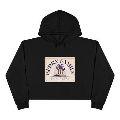 Berry Family Crop Hoodie — Vintage Palm Beach Logo Cropped Hoodie