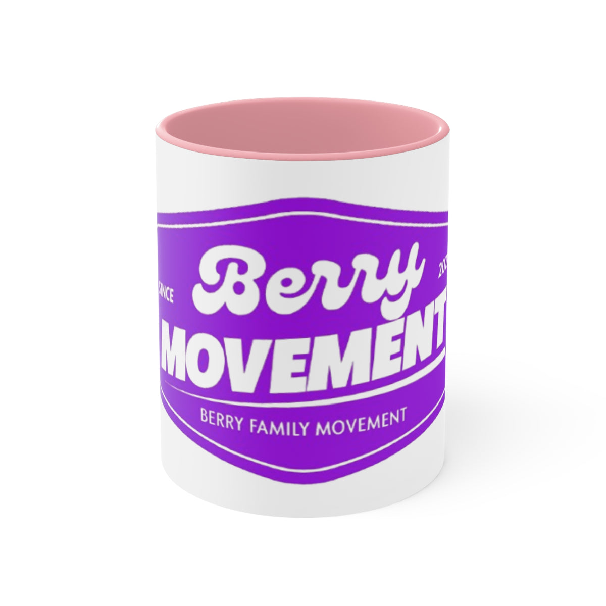 Berry Movement Accent Mug — Pink Interior Coffee Cup, Berry Family Movement Design