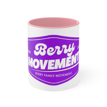 Berry Movement Accent Mug — Pink Interior Coffee Cup, Berry Family Movement Design