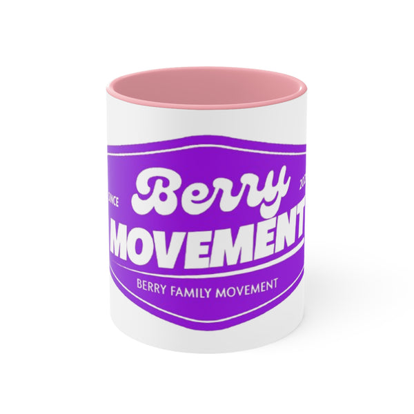 Berry Movement Accent Mug — Pink Interior Coffee Cup, Berry Family Movement Design