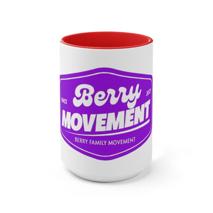 Berry Movement Accent Mug — Pink Interior Coffee Cup, Berry Family Movement Design