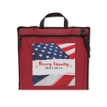 Patriotic 'Berry Family Movement' Stadium Seat – Foldable Stadium Chair with American Flag Design