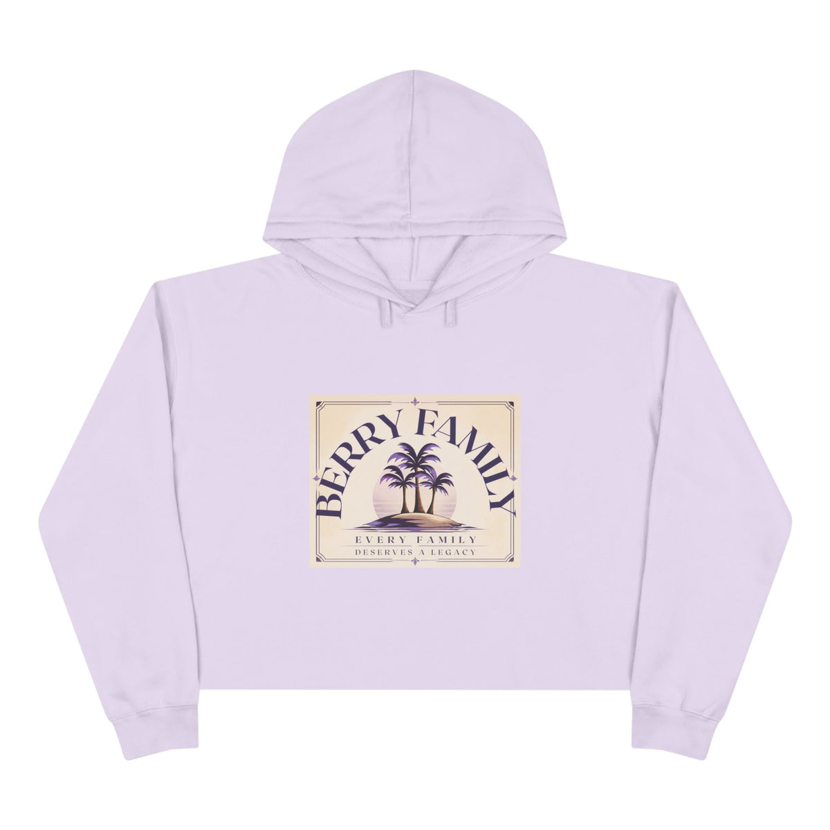 Berry Family Crop Hoodie — Vintage Palm Beach Logo Cropped Hoodie