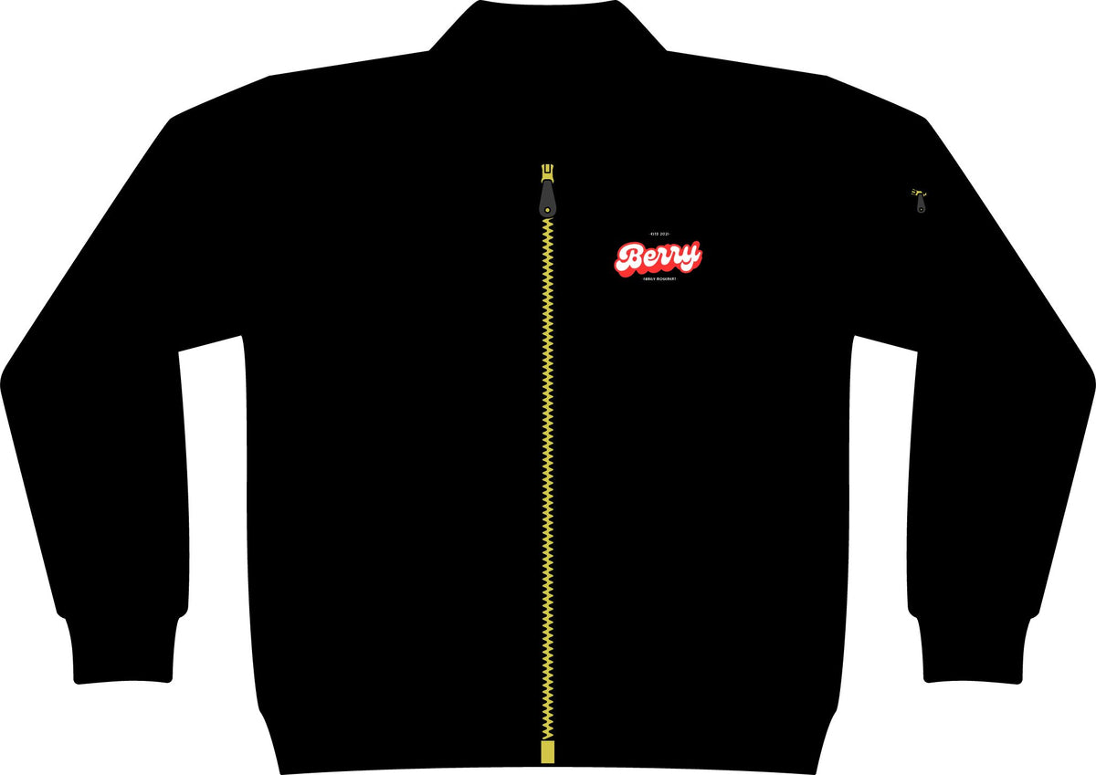 Bomber Jacket — Retro 'Berry' Logo Zip-Up