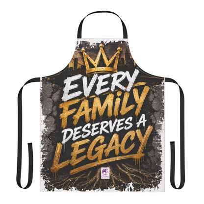 Apron - 'Every Family Deserves a Legacy' Chef Apron, Bold Crown Design