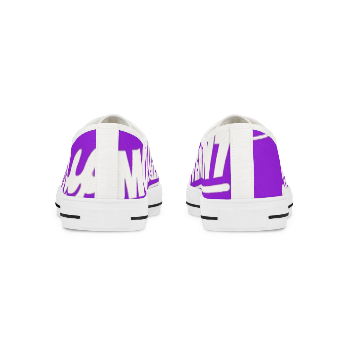 Purple Script Name Custom Men's Low Top Sneakers