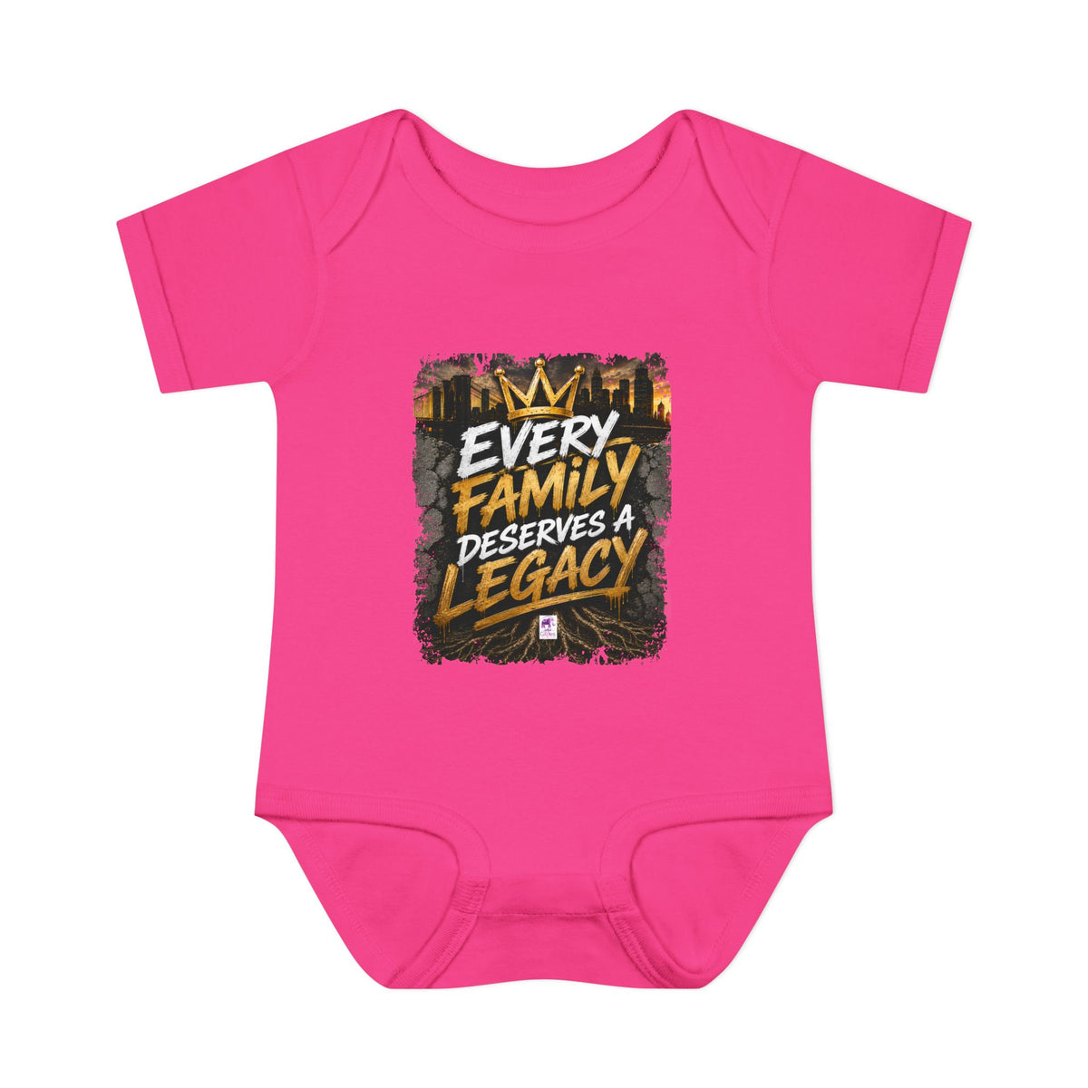 Baby Bodysuit — “Every Family Deserves a Legacy” Graphic Infant Onesie