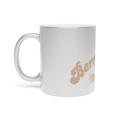 Metallic Coffee Mug — "Berry Family Movement" Gold Script Design
