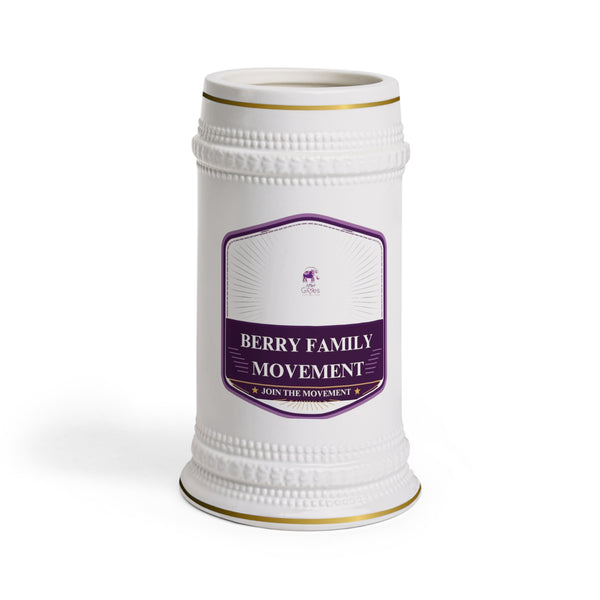 Personalized Beer Stein Mug – 'Berry Family Movement' Ceramic Oktoberfest Stein