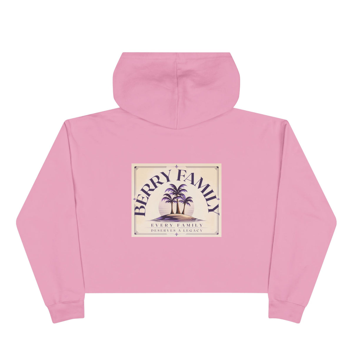 Berry Family Crop Hoodie — Vintage Palm Beach Logo Cropped Hoodie