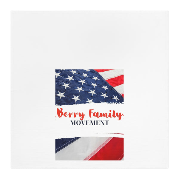 American Flag Tea Towel - "Berry Family Movement" Patriotic Kitchen Towel for 4th of July & Family Gifts