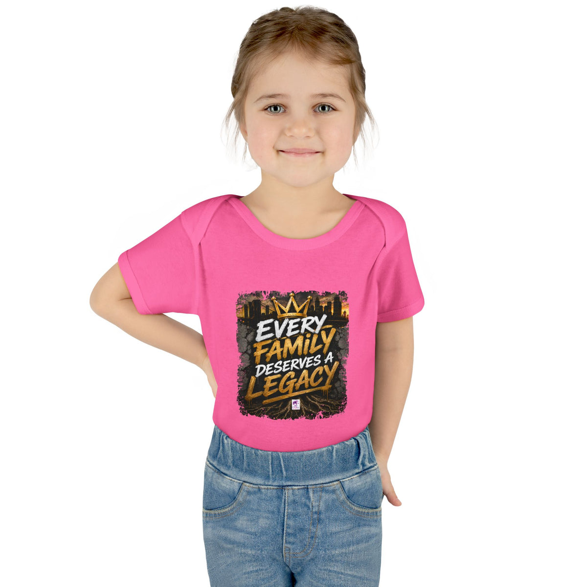 Baby Bodysuit — “Every Family Deserves a Legacy” Graphic Infant Onesie