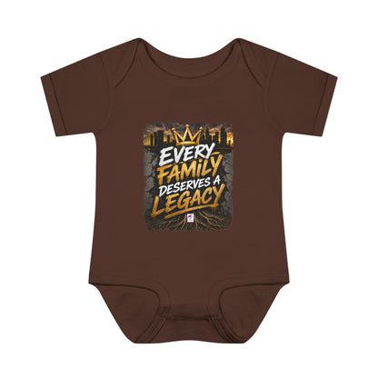 Baby Bodysuit — “Every Family Deserves a Legacy” Graphic Infant Onesie