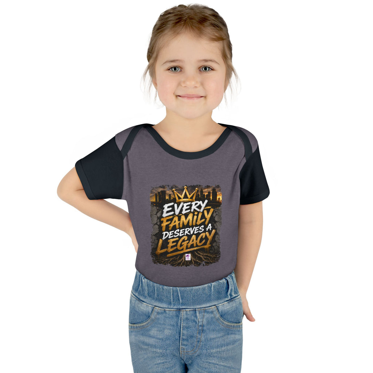 Baby Bodysuit — “Every Family Deserves a Legacy” Graphic Infant Onesie
