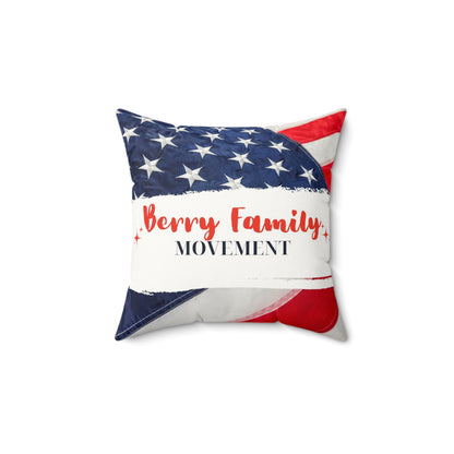 Berry Family Movement Patriotic Throw Pillow