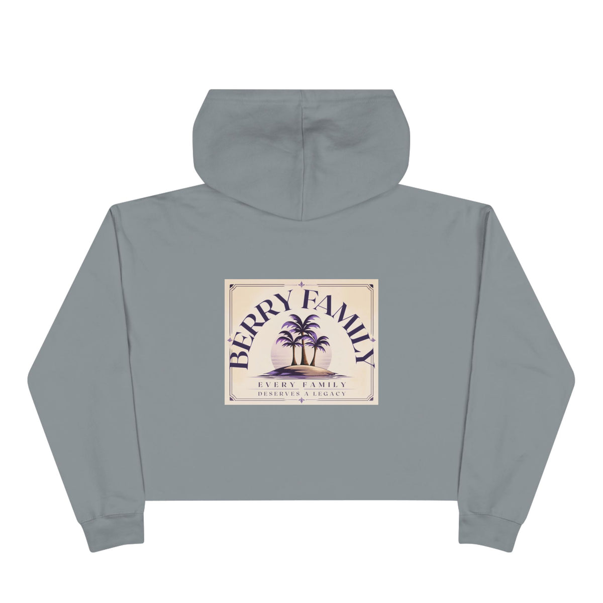 Berry Family Crop Hoodie — Vintage Palm Beach Logo Cropped Hoodie