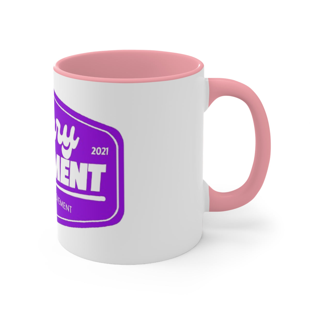 Berry Movement Accent Mug — Pink Interior Coffee Cup, Berry Family Movement Design