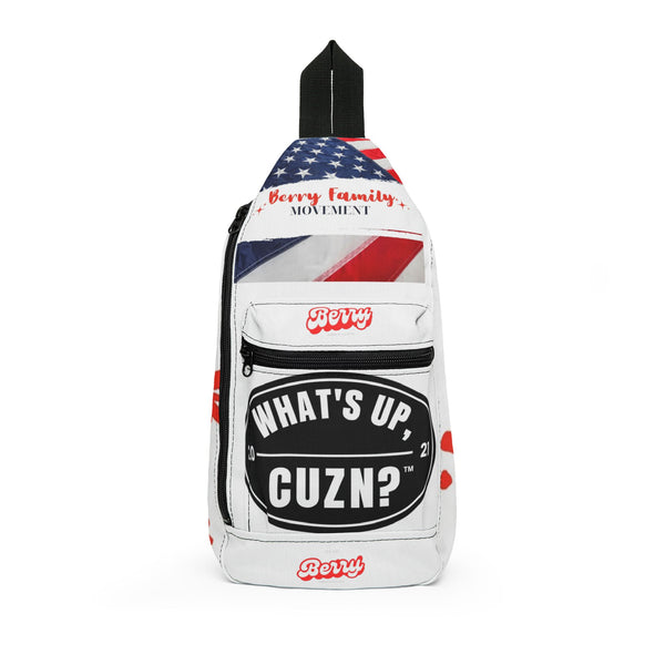 What's Up Cuzn? Sling Bag — Patriotic Family Funny Chest Bag