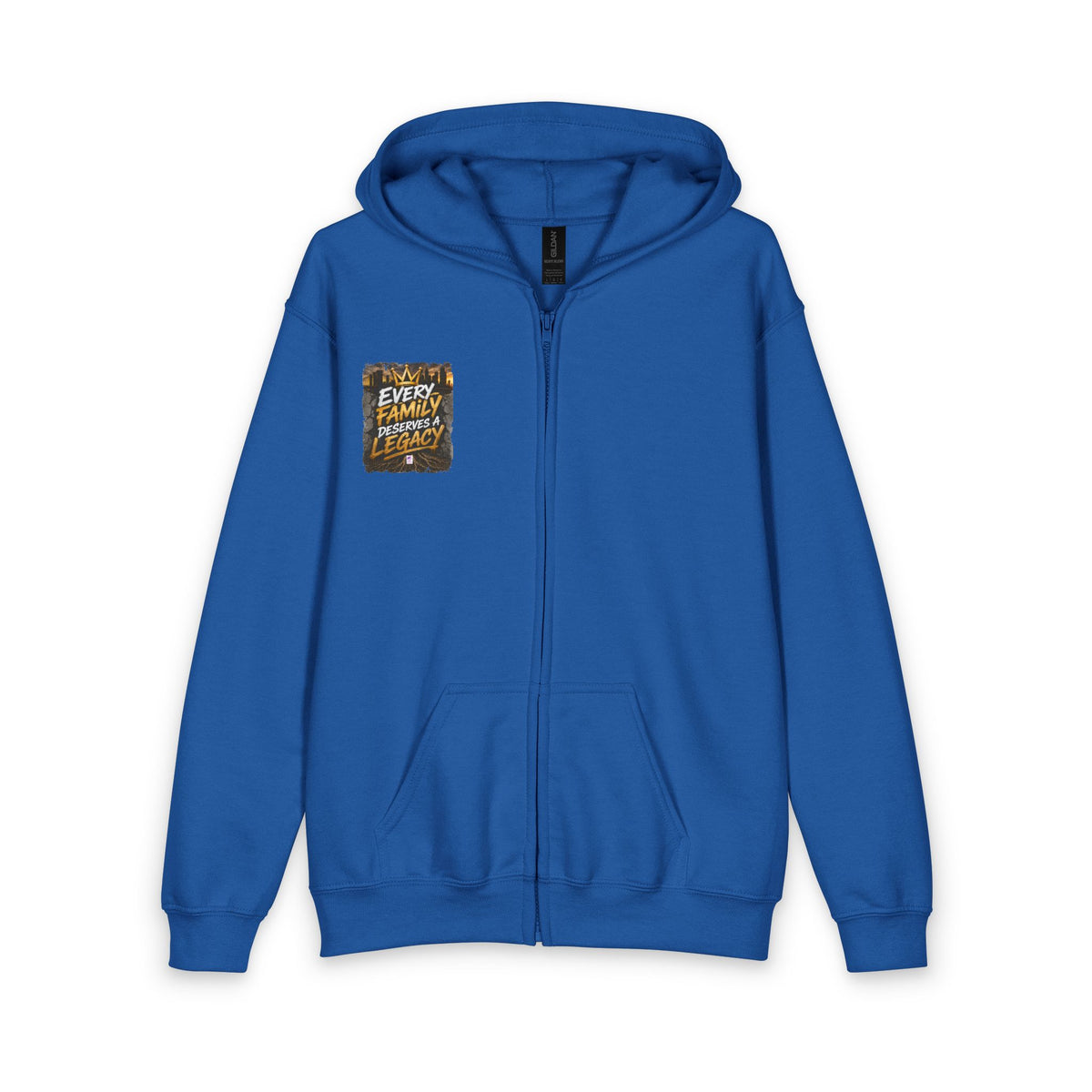 Berry Crest Youth Zip Hoodie — Gold Laurel Logo Jacket