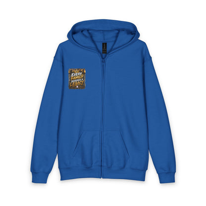 Berry Crest Youth Zip Hoodie — Gold Laurel Logo Jacket