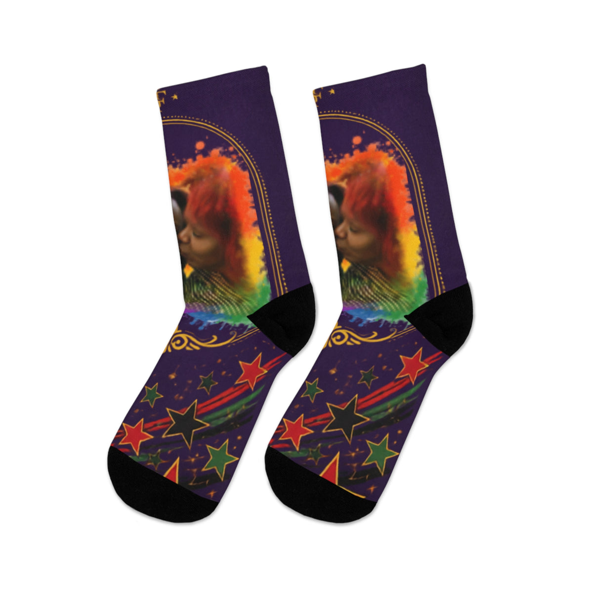 Personalized Photo Crew Socks — Custom Family Memory Recycled Poly Socks