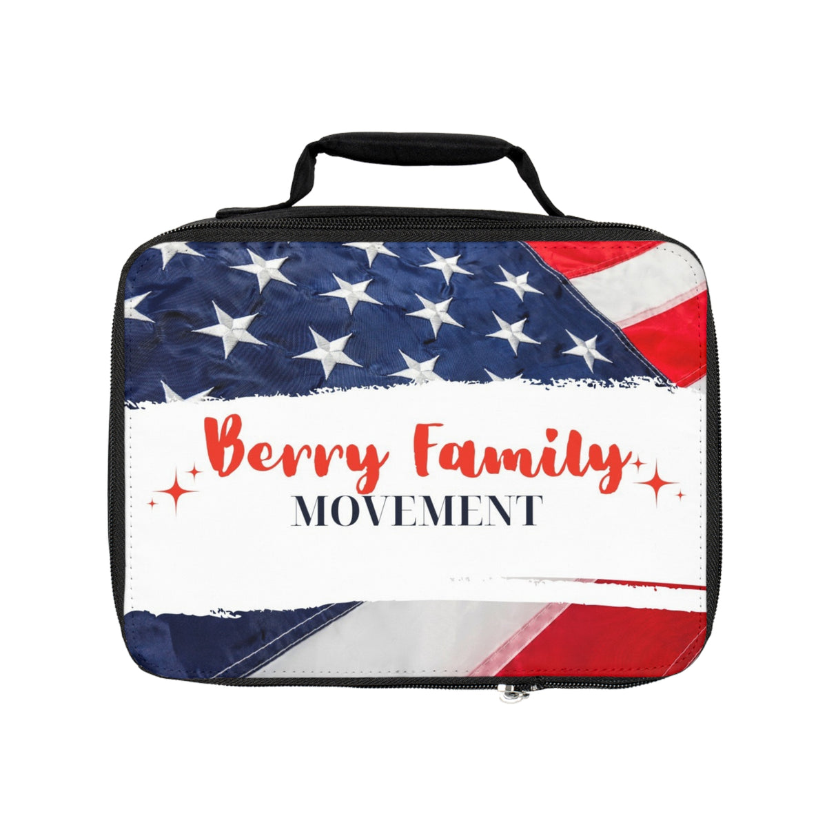 Berry Family Movement American Flag Lunch Bag — Patriotic Insulated Lunchbox