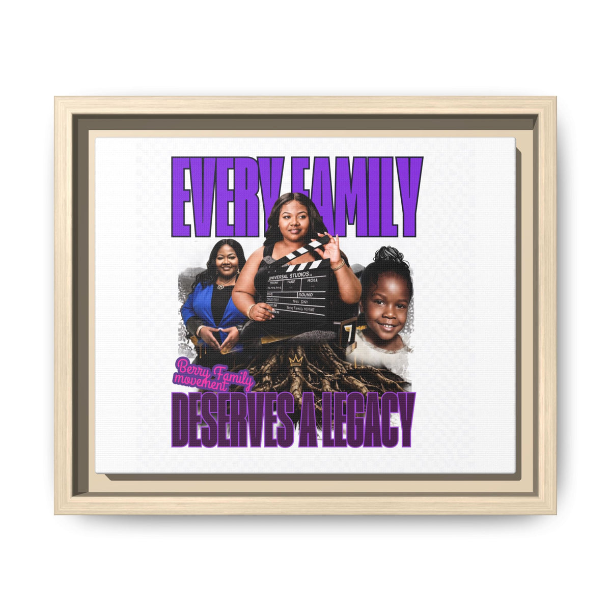 Framed Canvas Wall Art — "Every Family Deserves a Legacy" Inspirational Multi-Photo Print