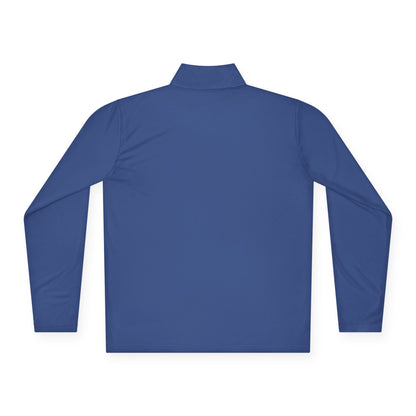 Quarter-Zip Pullover — Lavender Cat "Gives" Graphic