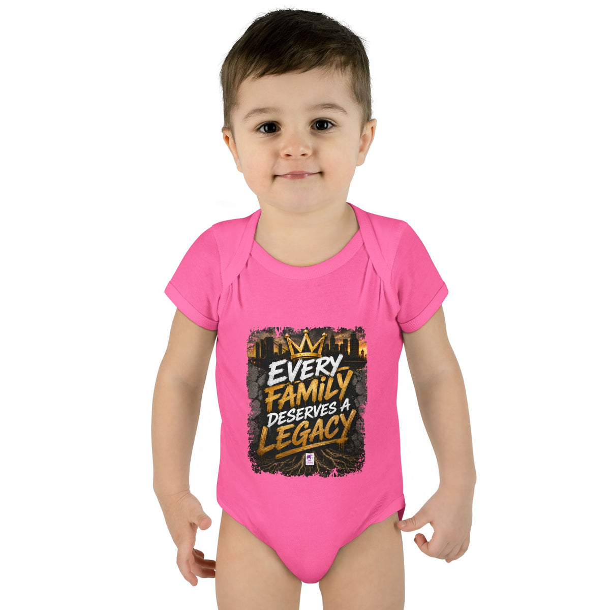 Baby Bodysuit — “Every Family Deserves a Legacy” Graphic Infant Onesie