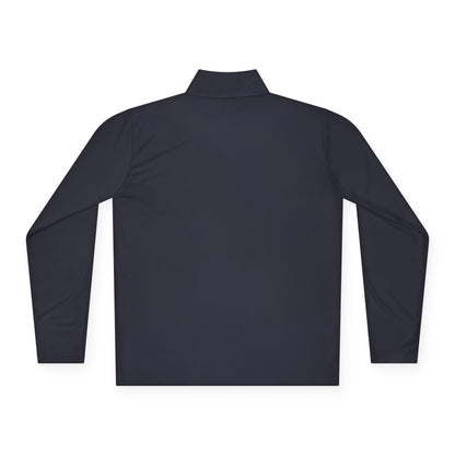 Quarter-Zip Pullover — Lavender Cat "Gives" Graphic