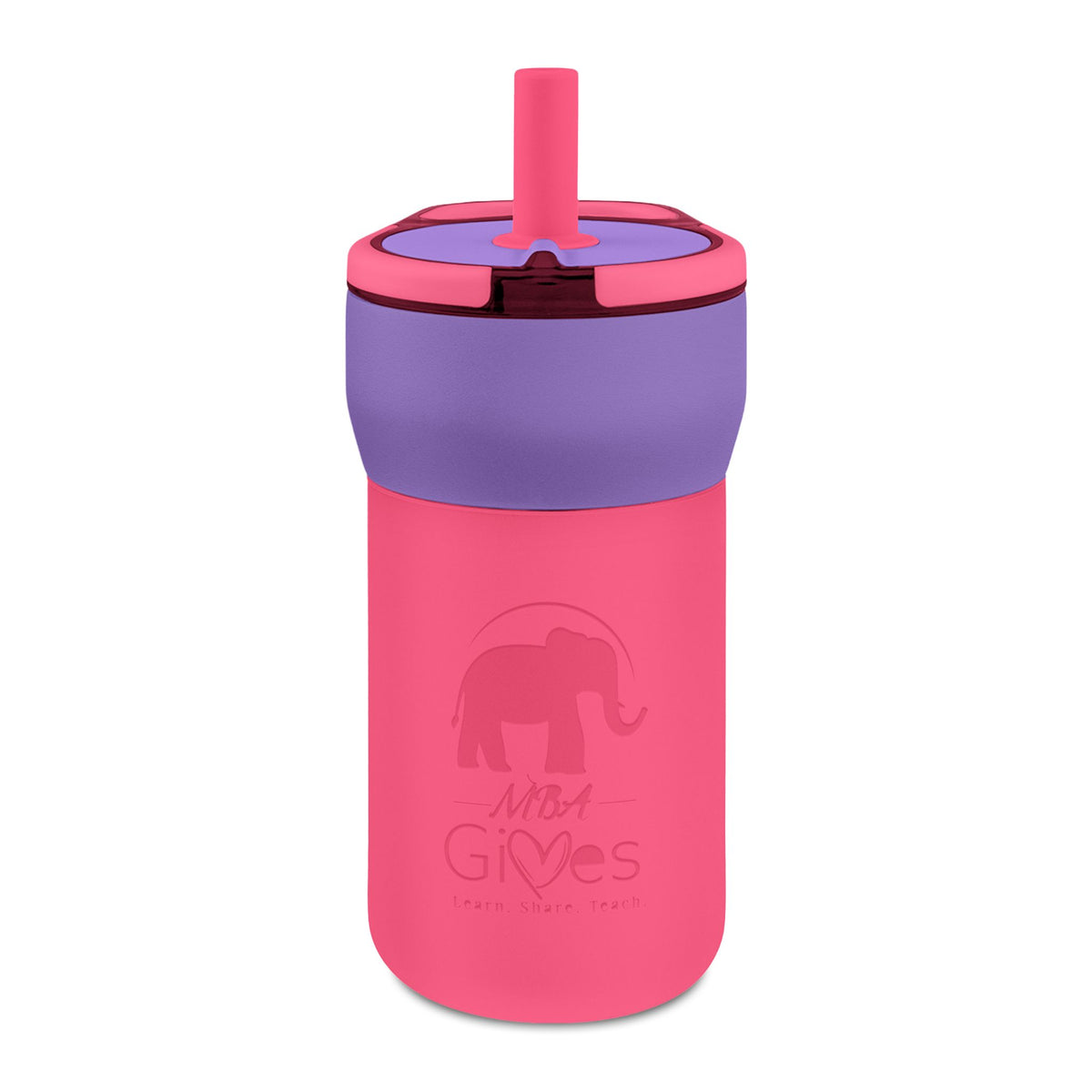 Kids 12oz Leakproof Straw Tumbler — Engravable Insulated Sippy Cup