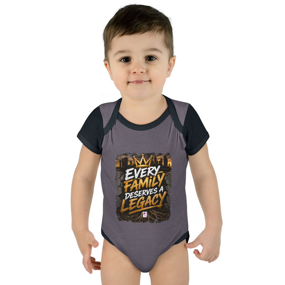Baby Bodysuit — “Every Family Deserves a Legacy” Graphic Infant Onesie