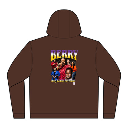 Canvas Hooded Jacket — Brown Zip Hoodie with Subtle 'B.F.M' Chest Graphic