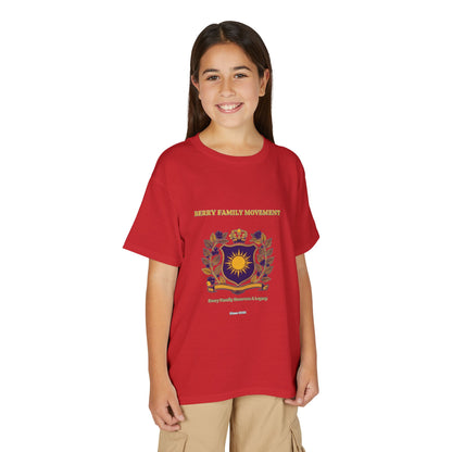 Youth Crest T‑Shirt — "Every Family Membership" Gold & Purple Emblem