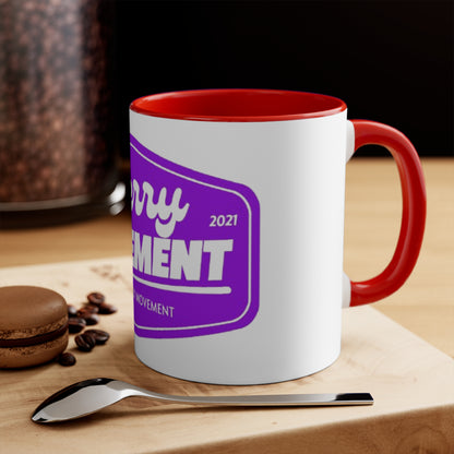 Berry Movement Accent Mug — Pink Interior Coffee Cup, Berry Family Movement Design