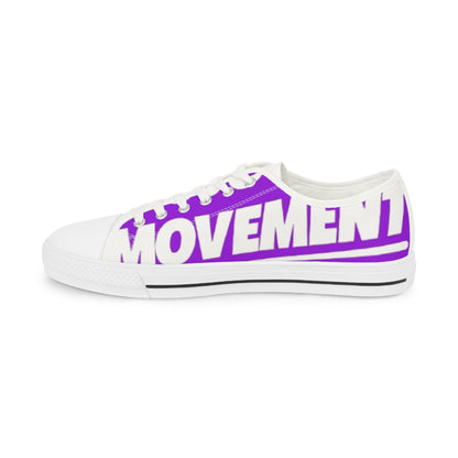 Purple Script Name Custom Men's Low Top Sneakers