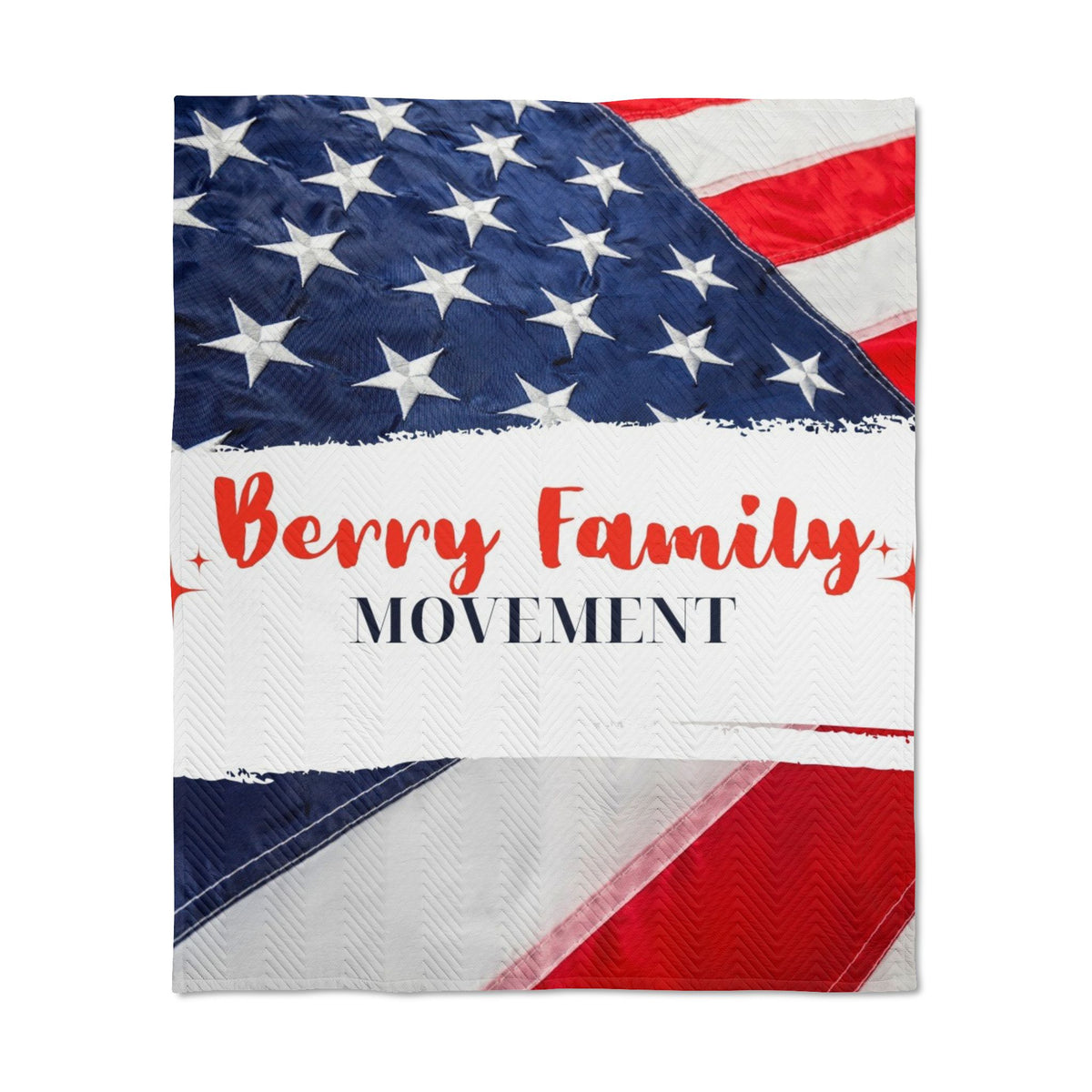 Berry Family Movement Quilted Throw - American Flag Patriotic Blanket