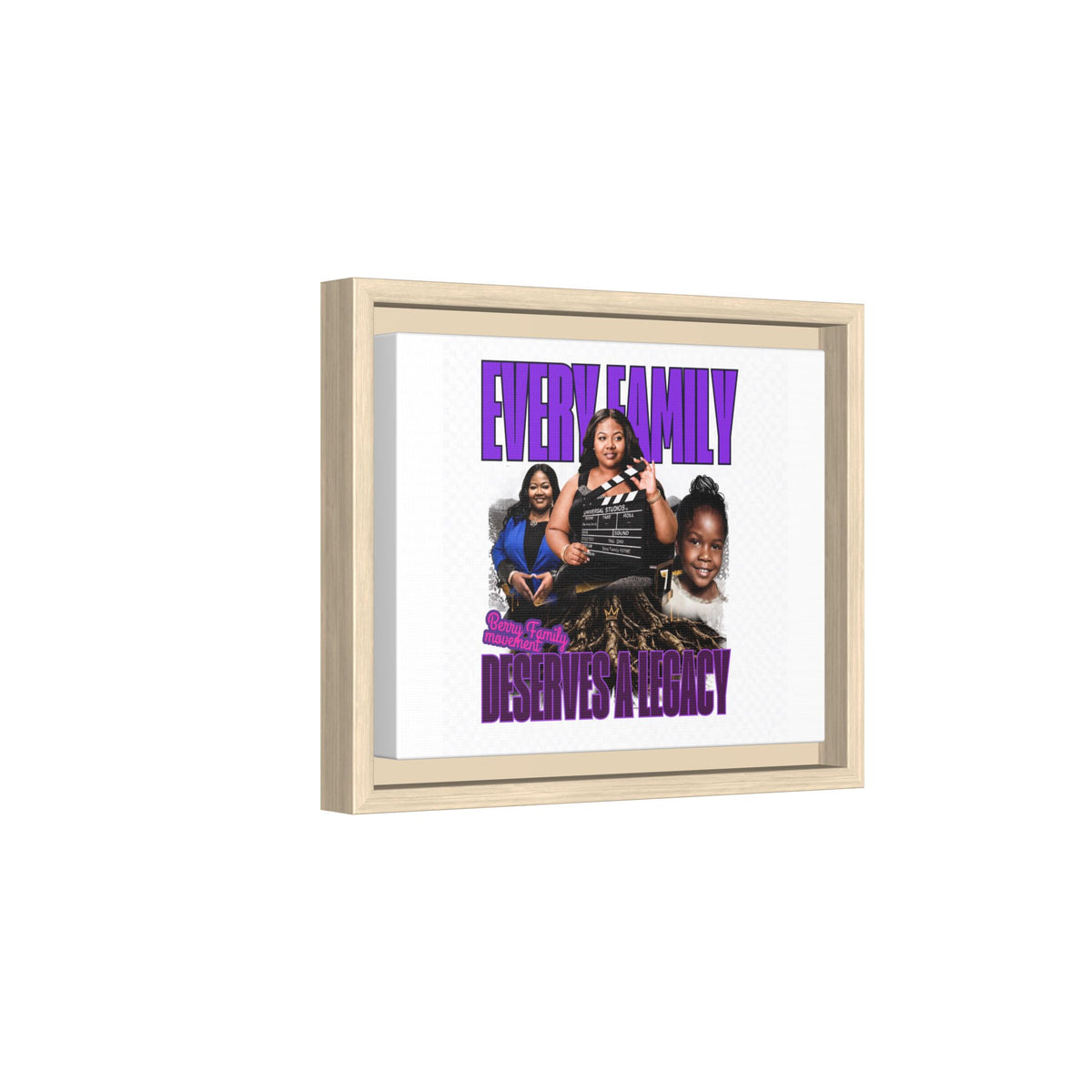 Framed Canvas Wall Art — "Every Family Deserves a Legacy" Inspirational Multi-Photo Print