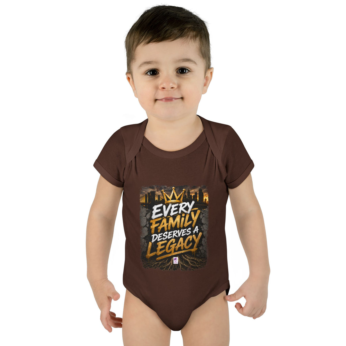 Baby Bodysuit — “Every Family Deserves a Legacy” Graphic Infant Onesie