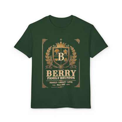Youth Crest T-Shirt — "Berry" Vintage Family Coat of Arms Design