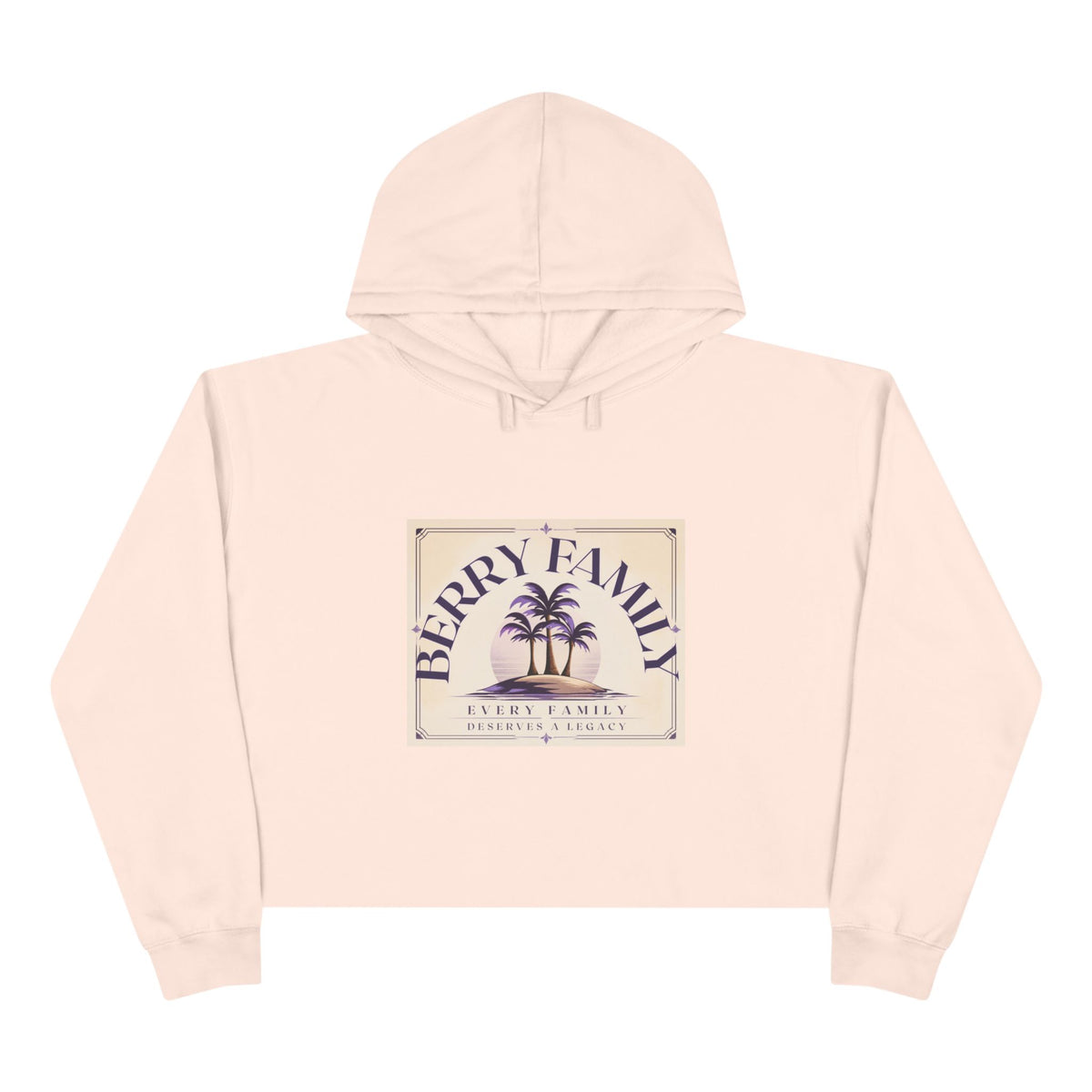 Berry Family Crop Hoodie — Vintage Palm Beach Logo Cropped Hoodie