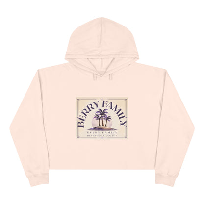 Berry Family Crop Hoodie — Vintage Palm Beach Logo Cropped Hoodie