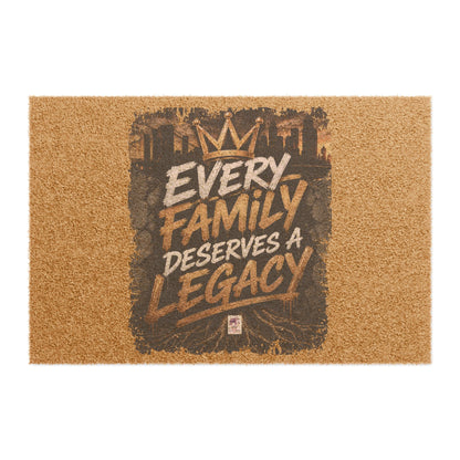 Doormat — "Every Family Deserves a Legacy" Coir Welcome Mat